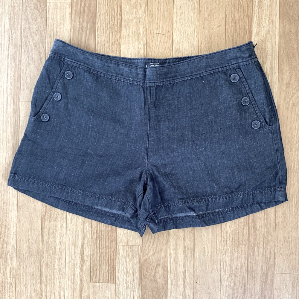 ANN TAYLOR LOFT Dark Blue Wash Denim Shorts Size 14